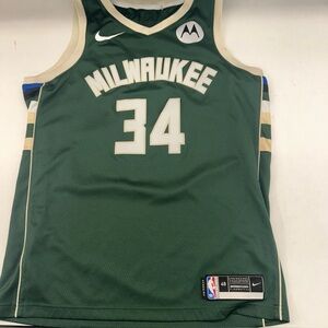 Giannis Antetokounmpo Nike Milwaukee Green Basketball Jersey size 48